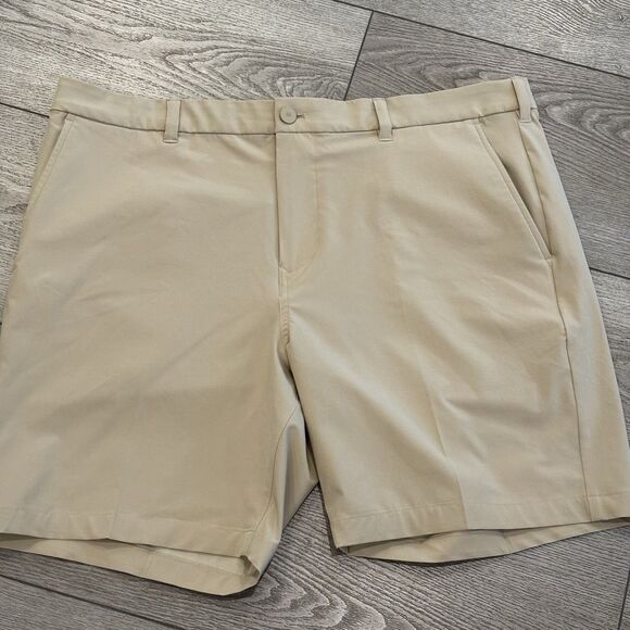 Mizzen & Main Helmsman Mens 38 X 8 Performance Shorts Khaki Golf Preppy - Picture 1 of 5